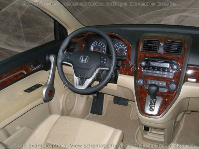 Декоративные накладки салона Honda CR-V 2007-2009 базовый набор, с навигацией, с подогрев сидений